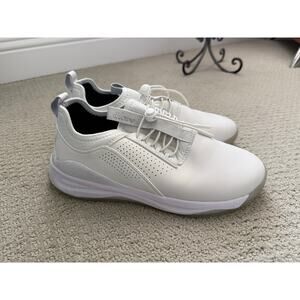 Clove White Leather Nursing Shoes Elastic Lace Comfort Sneakers Women’s Size 9W